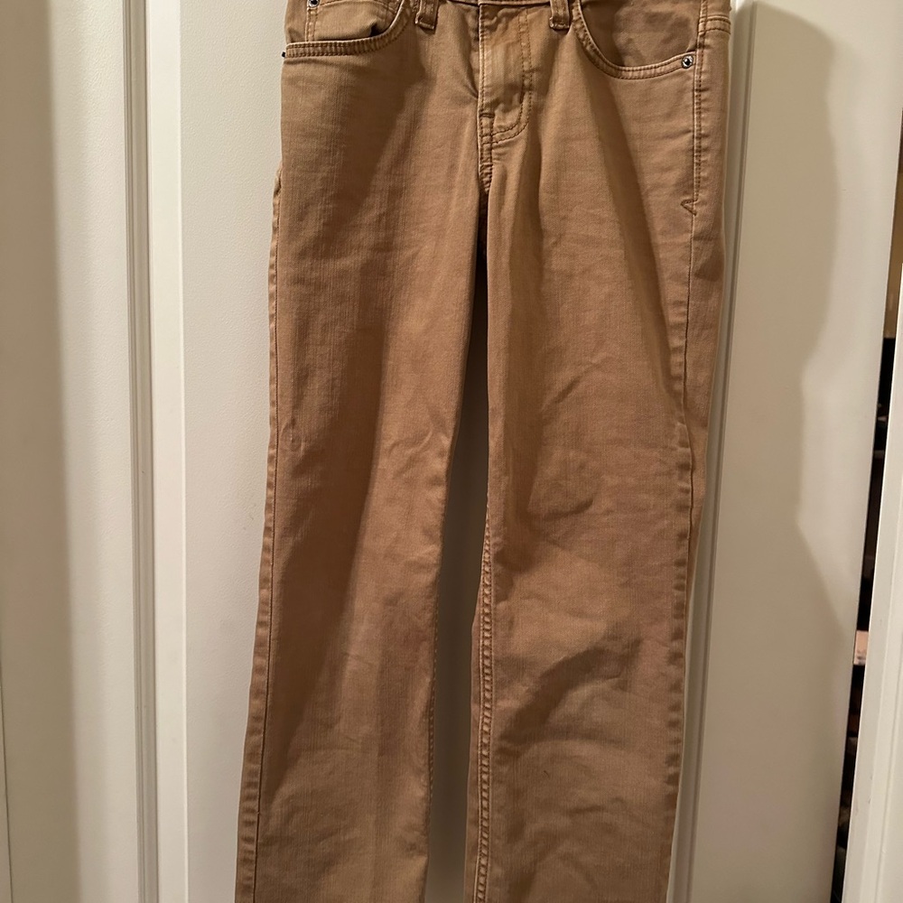 Boys Tan Straight-Leg Jeans